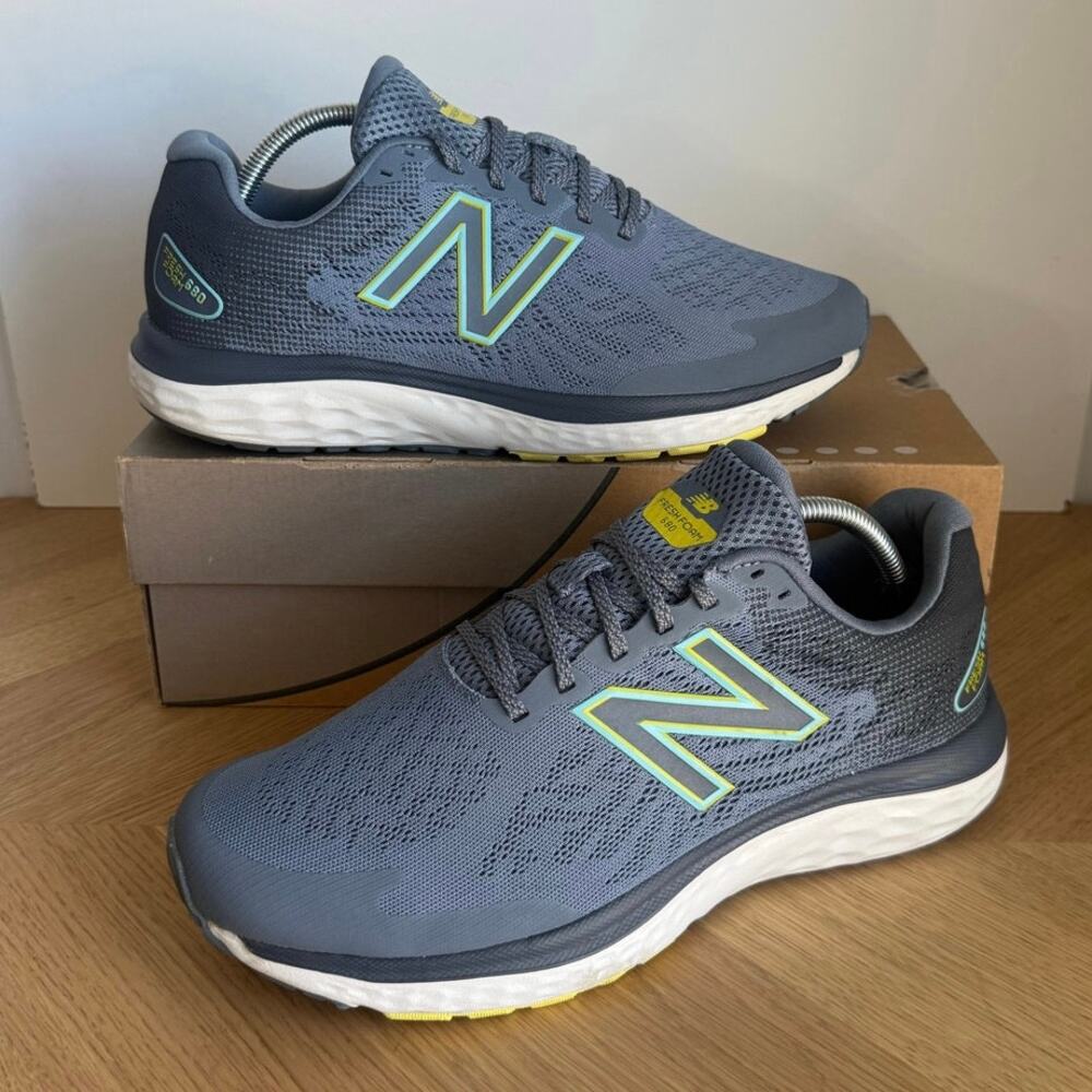 New Balance Fresh Foam 680v7 Grey/Blue Men Sneakers- SZ 10 4E